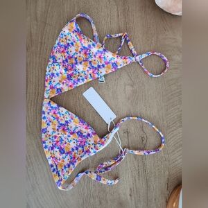 M Freya Top Night Floral Pattern Bright Swimwear